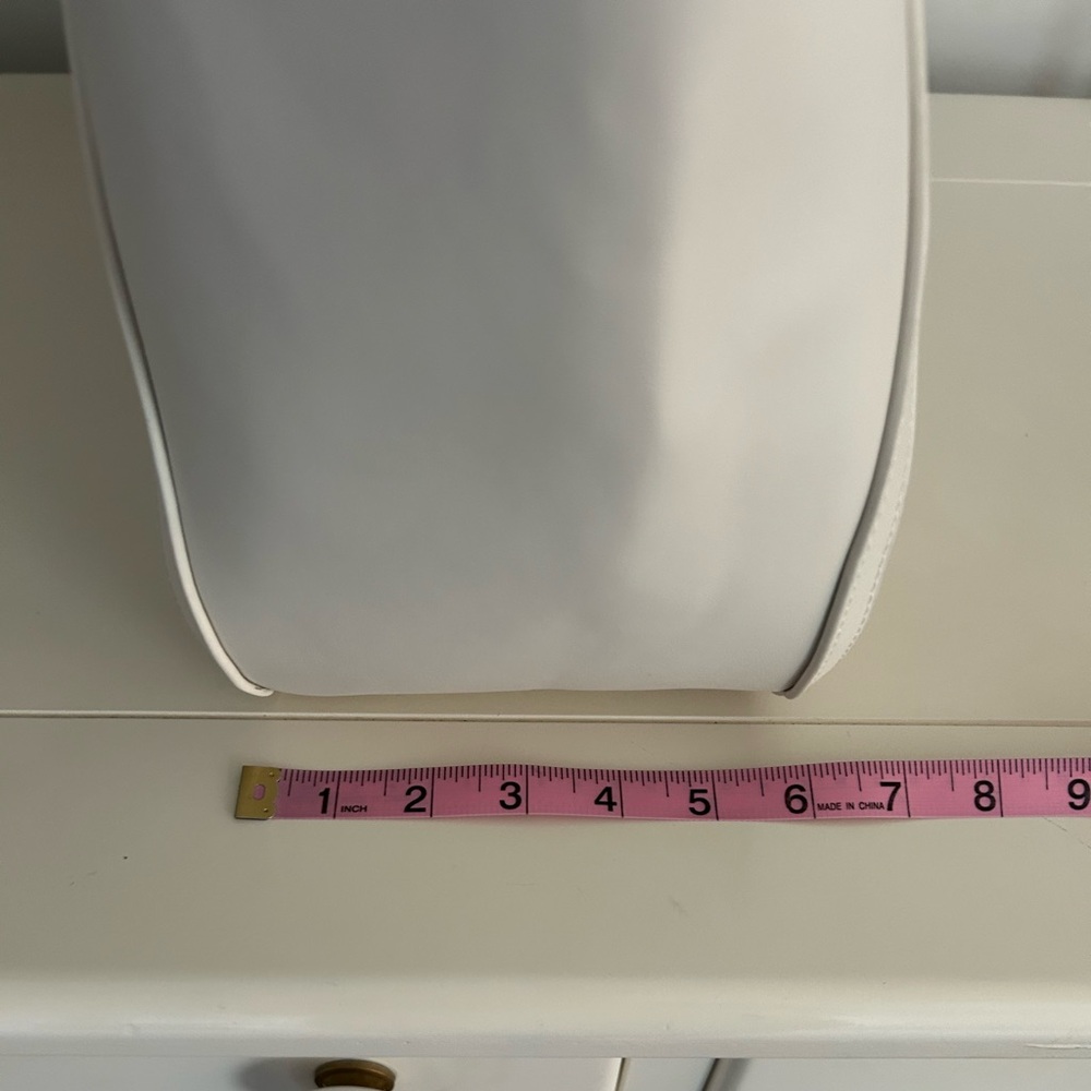 NWT Cavalli Class Sandra Shopper Tote Bag White Asparagus with Gold Hardware - Picture 12 of 14